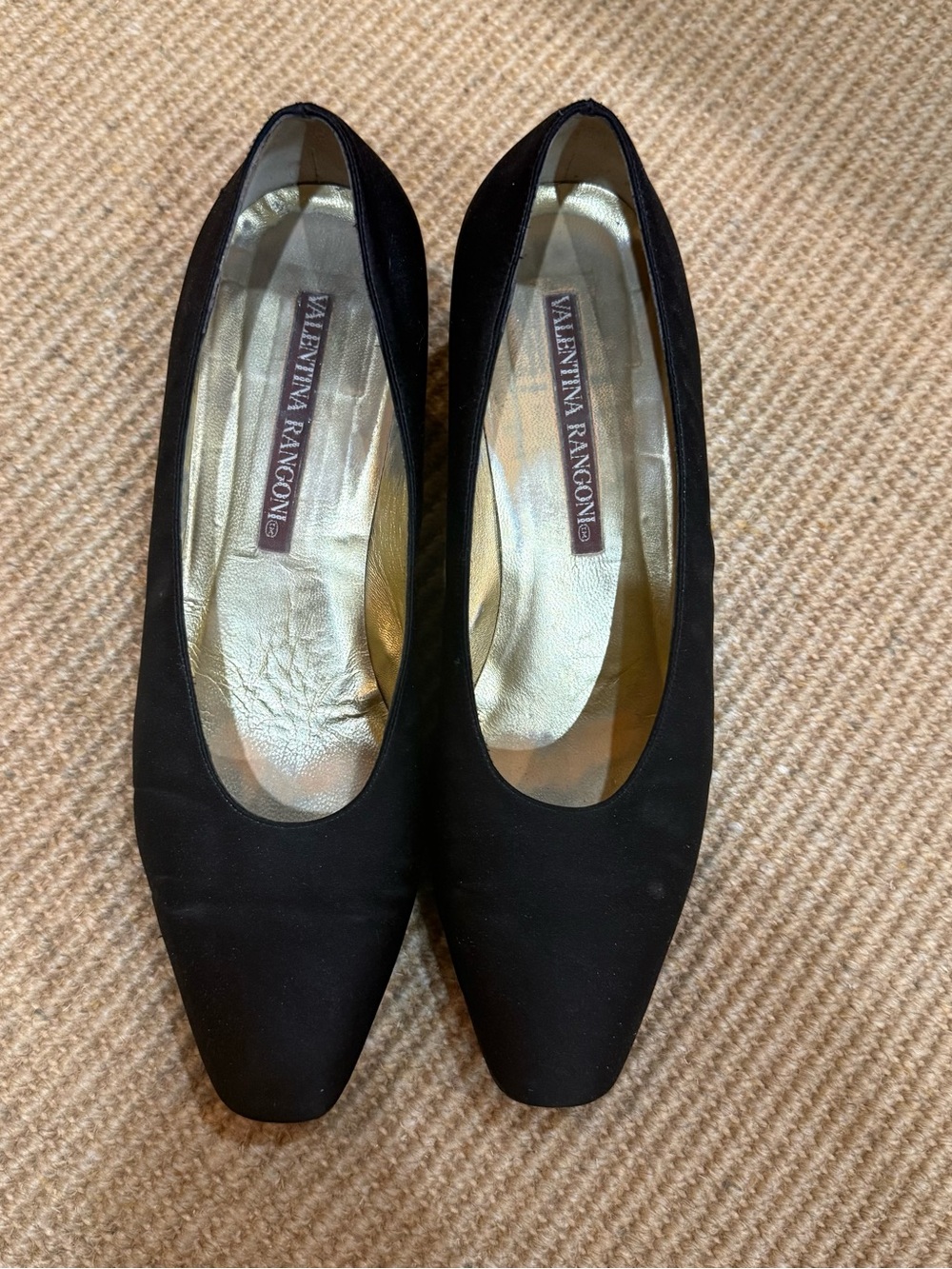 Rangoni Black Square-Toe Women's Heels